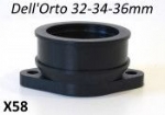 Inlet manifold Flanged rubber 32-36mm